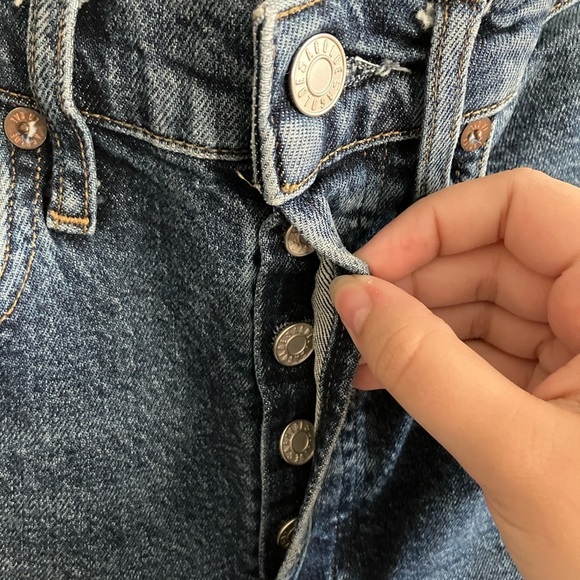 AGOLDE Riley High Rise Straight Crop Jean in Pastime Medium Wash Stretch 24 - Picture 5 of 10